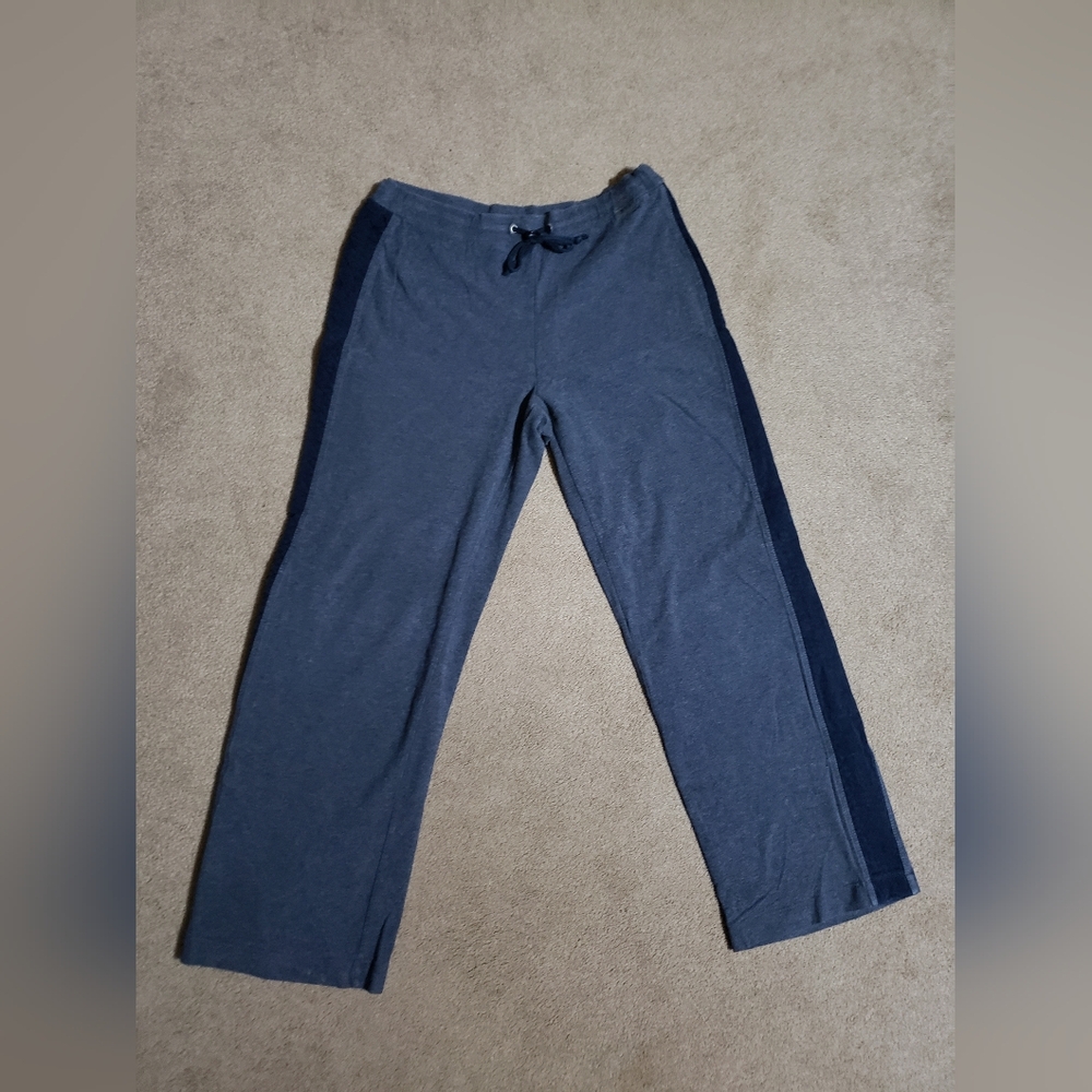 New York Laundry Gray Navy Two-Tone Side-Panel Sweat Pants